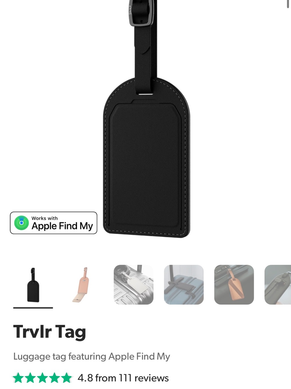 Trvlr Tag Luggage Identifier - Black